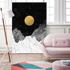 Moon and Stars by Christina Shek on GIANT ART - black digital drawing