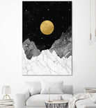 Moon and Stars by Christina Shek on GIANT ART - black digital drawing