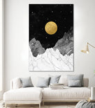 Moon and Stars by Christina Shek on GIANT ART - black digital drawing