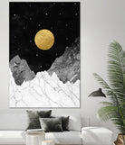 Moon and Stars by Christina Shek on GIANT ART - black digital drawing