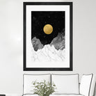 Moon and Stars by Christina Shek on GIANT ART - black digital drawing