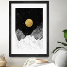 Moon and Stars by Christina Shek on GIANT ART - black digital drawing