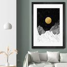 Moon and Stars by Christina Shek on GIANT ART - black digital drawing