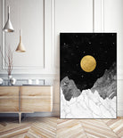 Moon and Stars by Christina Shek on GIANT ART - black digital drawing