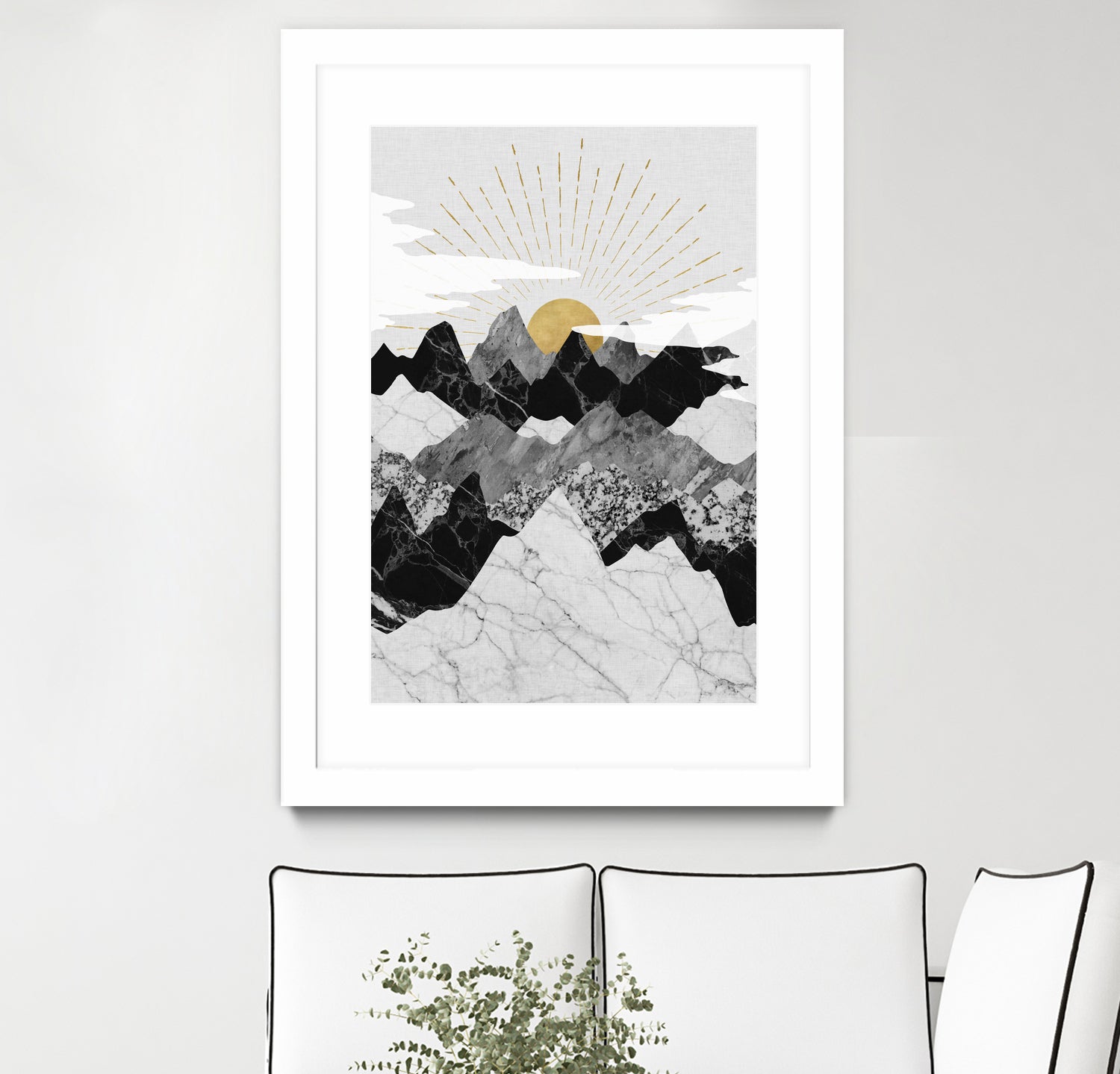 Sun Rise by Christina Shek on GIANT ART - gray digital drawing