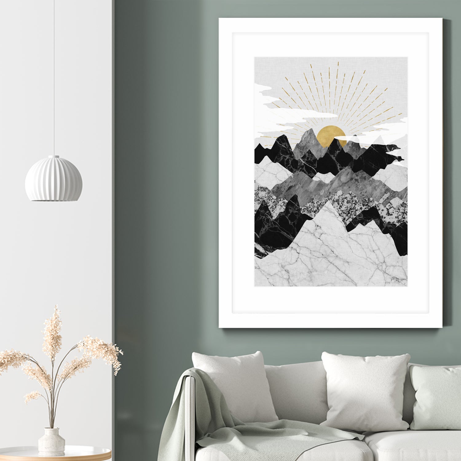 Sun Rise by Christina Shek on GIANT ART - gray digital drawing