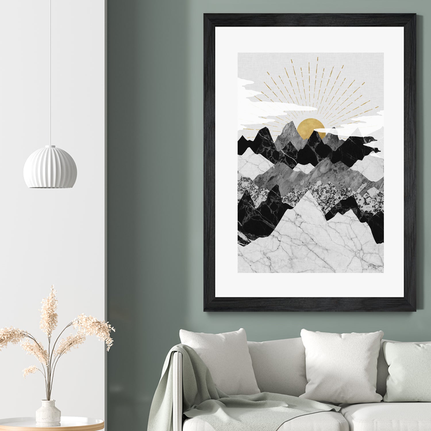 Sun Rise by Christina Shek on GIANT ART - gray digital drawing