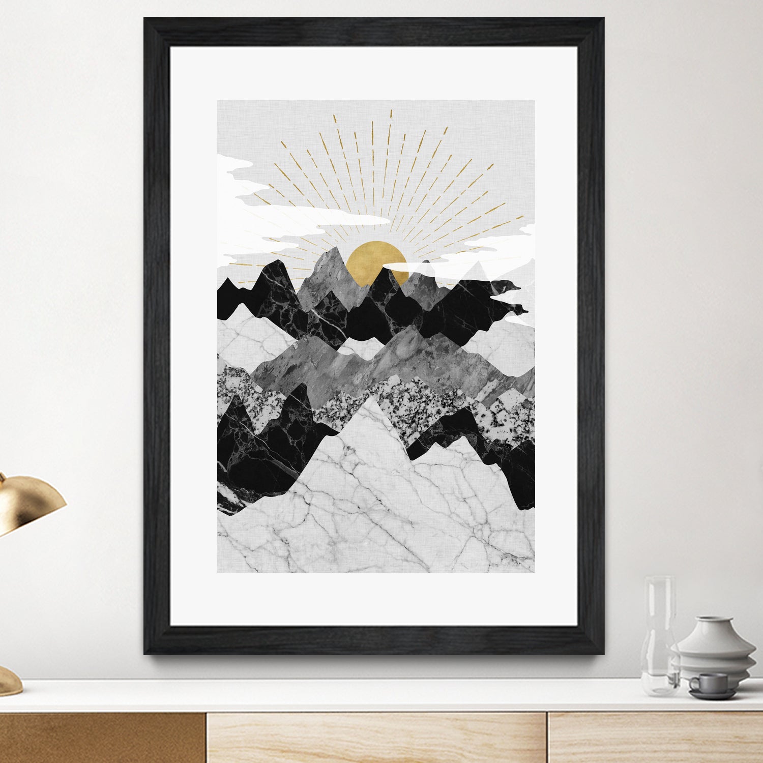 Sun Rise by Christina Shek on GIANT ART - gray digital drawing