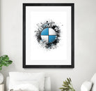 BMW Logo splatter painting by Jurijs Permanickis on GIANT ART - white digital painting