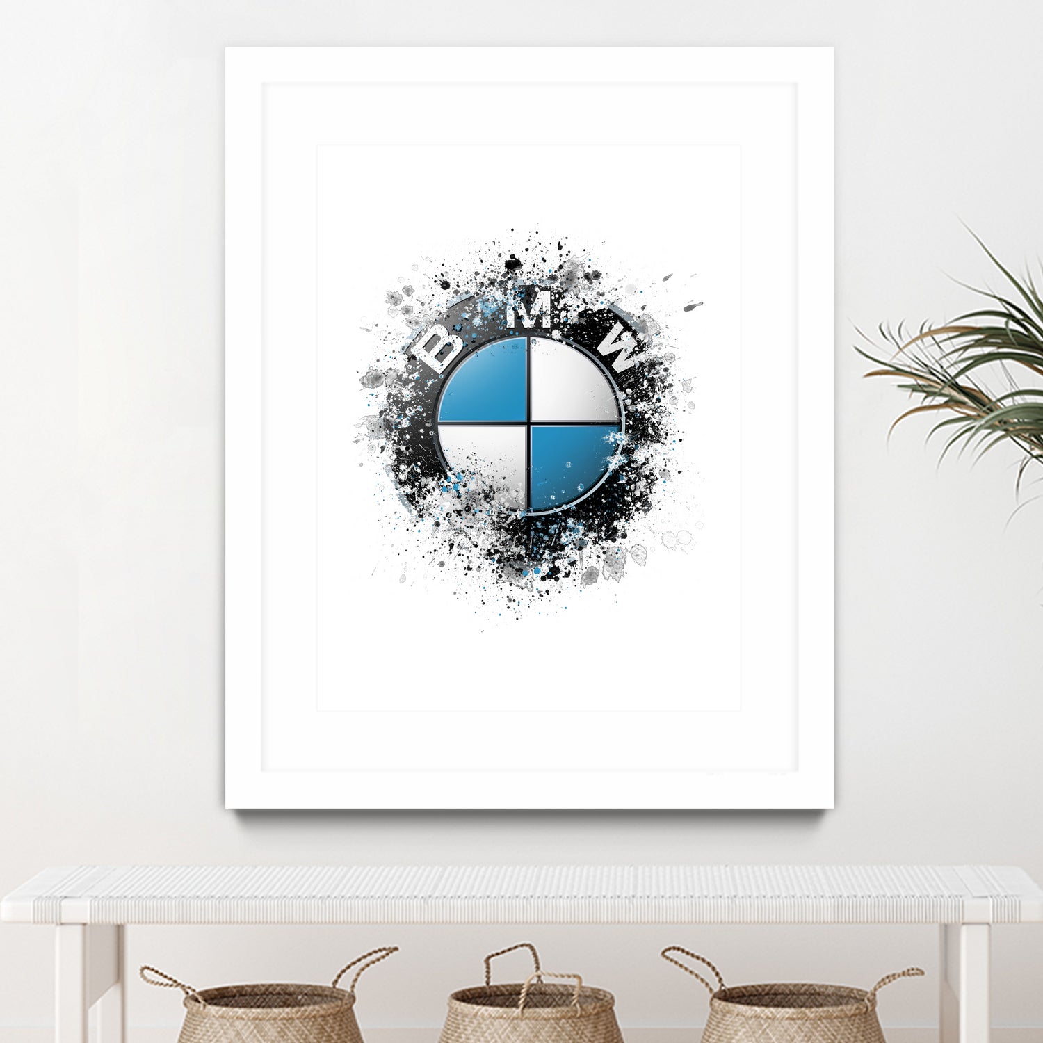 BMW Logo splatter painting by Jurijs Permanickis on GIANT ART - white digital painting