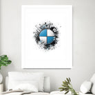 BMW Logo splatter painting by Jurijs Permanickis on GIANT ART - white digital painting