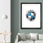 BMW Logo splatter painting by Jurijs Permanickis on GIANT ART - white digital painting