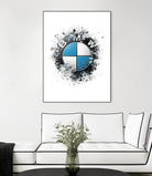 BMW Logo splatter painting by Jurijs Permanickis on GIANT ART - white digital painting