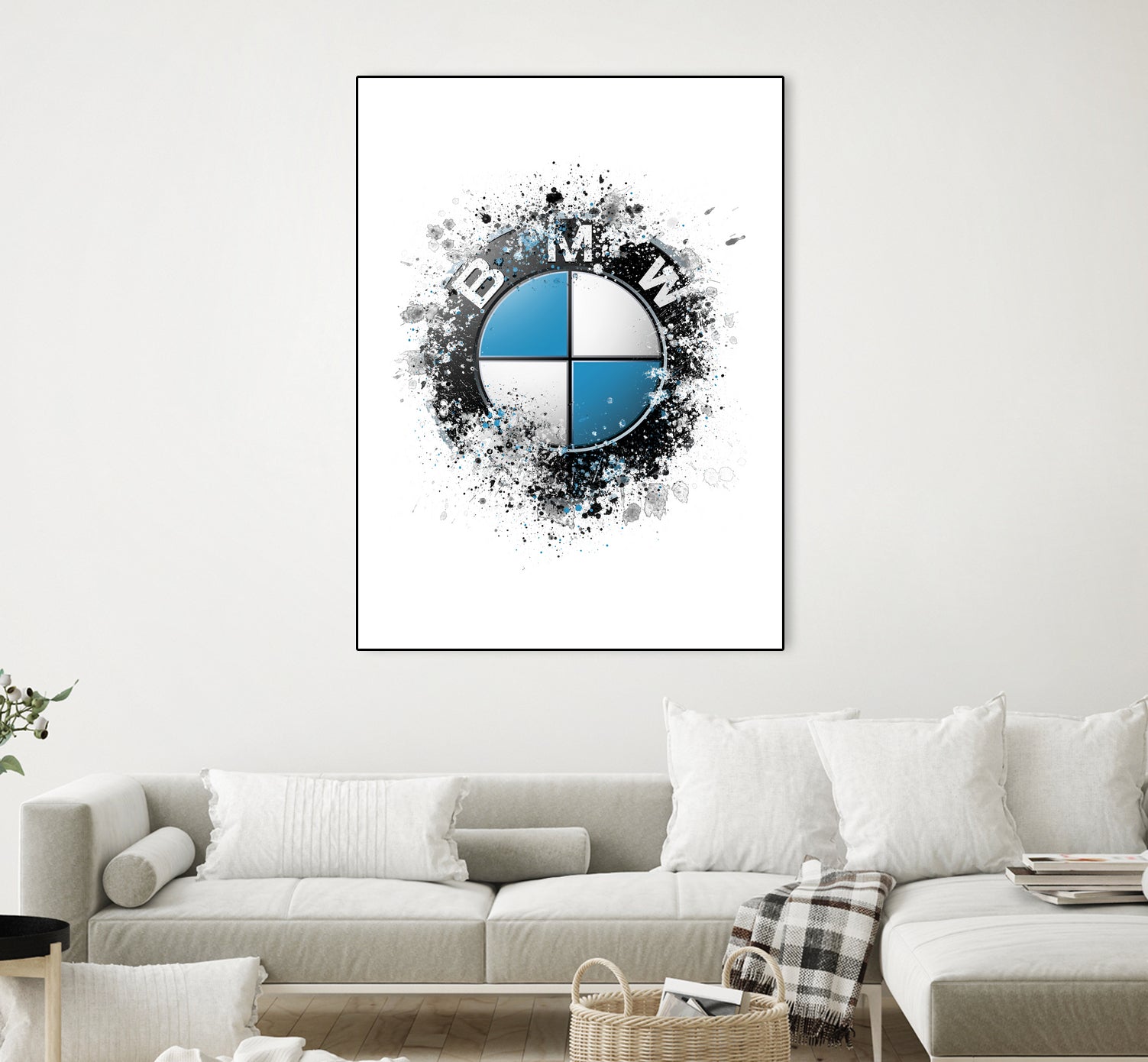 BMW Logo splatter painting by Jurijs Permanickis on GIANT ART - white digital painting