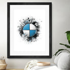 BMW Logo splatter painting by Jurijs Permanickis on GIANT ART - white digital painting