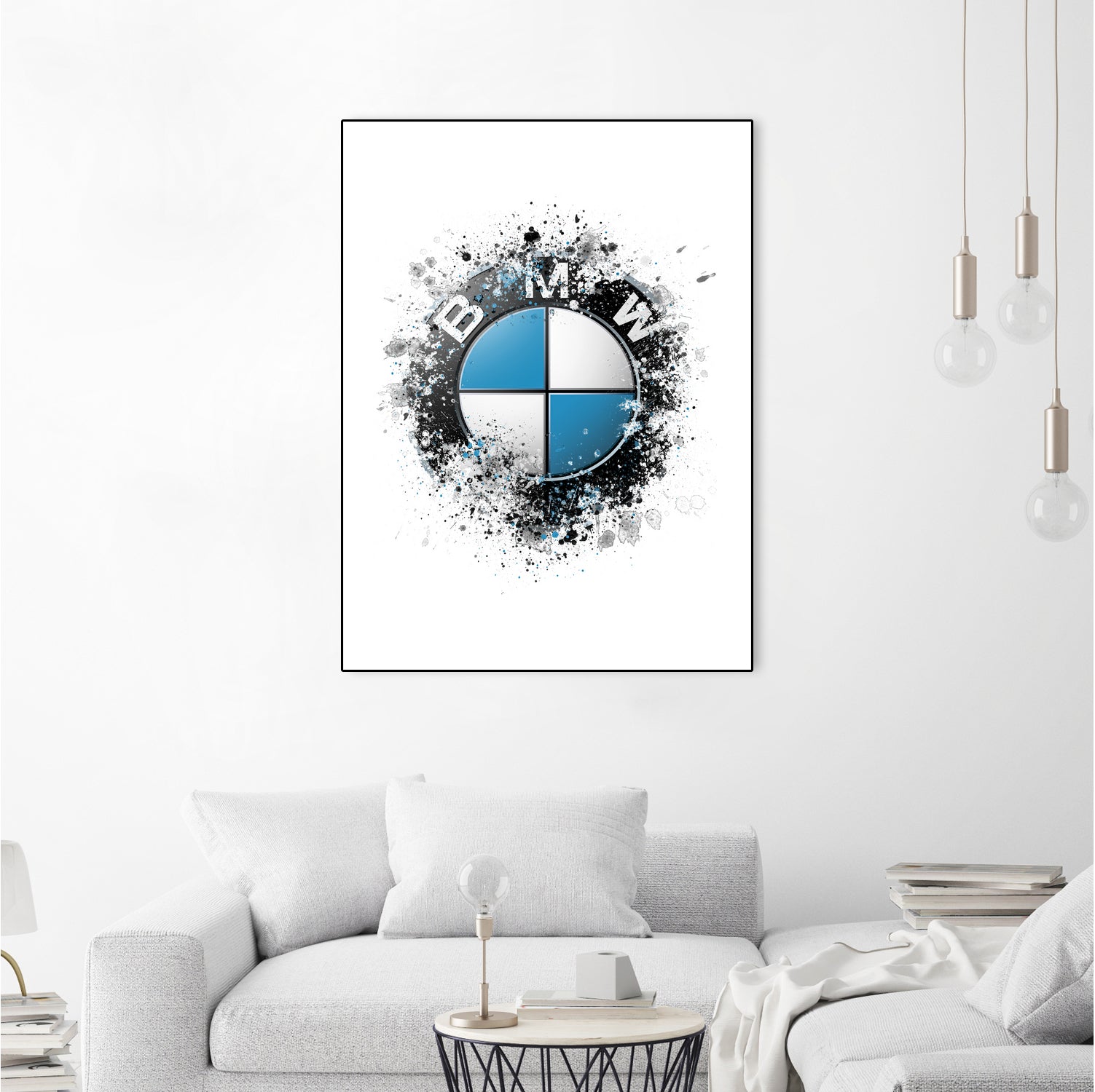 BMW Logo splatter painting by Jurijs Permanickis on GIANT ART - white digital painting