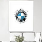 BMW Logo splatter painting by Jurijs Permanickis on GIANT ART - white digital painting