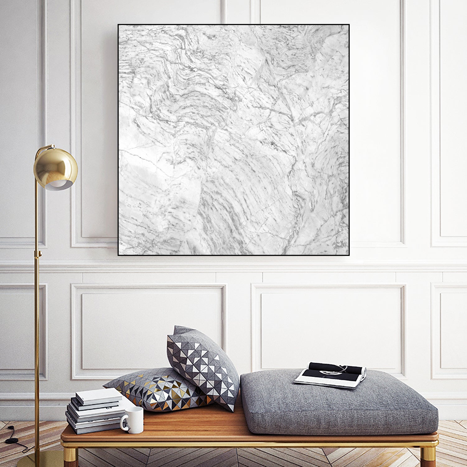 White Marble IV by amini 54 on GIANT ART - white photo manipulation