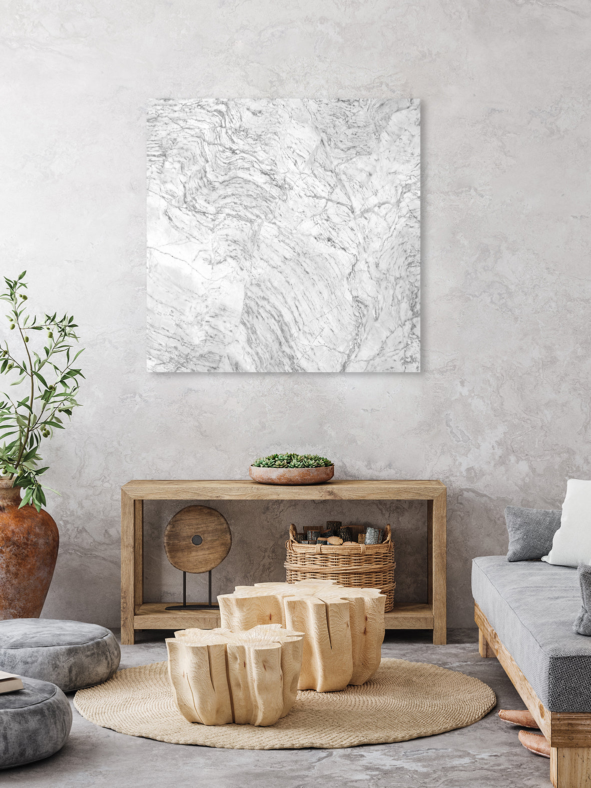 White Marble IV by amini 54 on GIANT ART - white photo manipulation