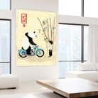 Óliver and the panda by Luis Fernando Montilla Sánchez on GIANT ART - yellow mixed media