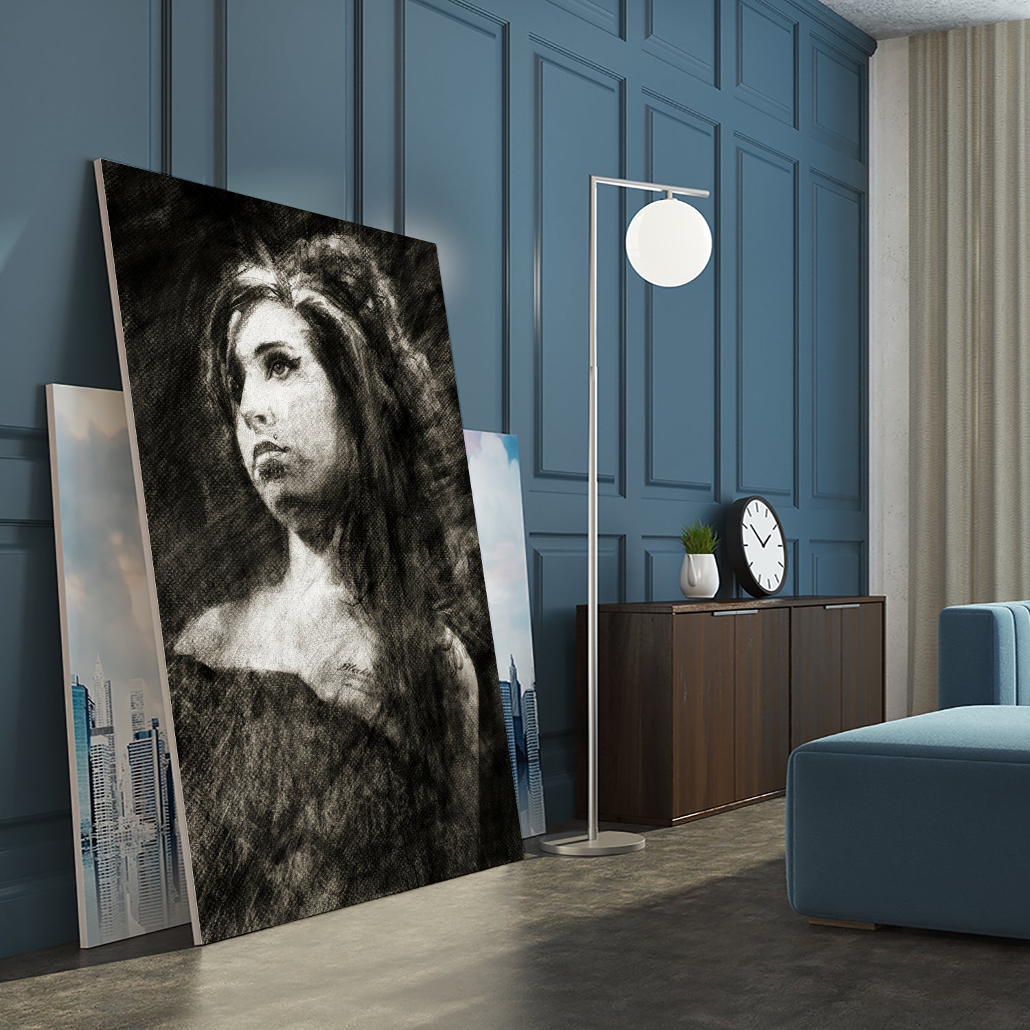 Amy Winehouse by Allan Burch on GIANT ART - black digital drawing