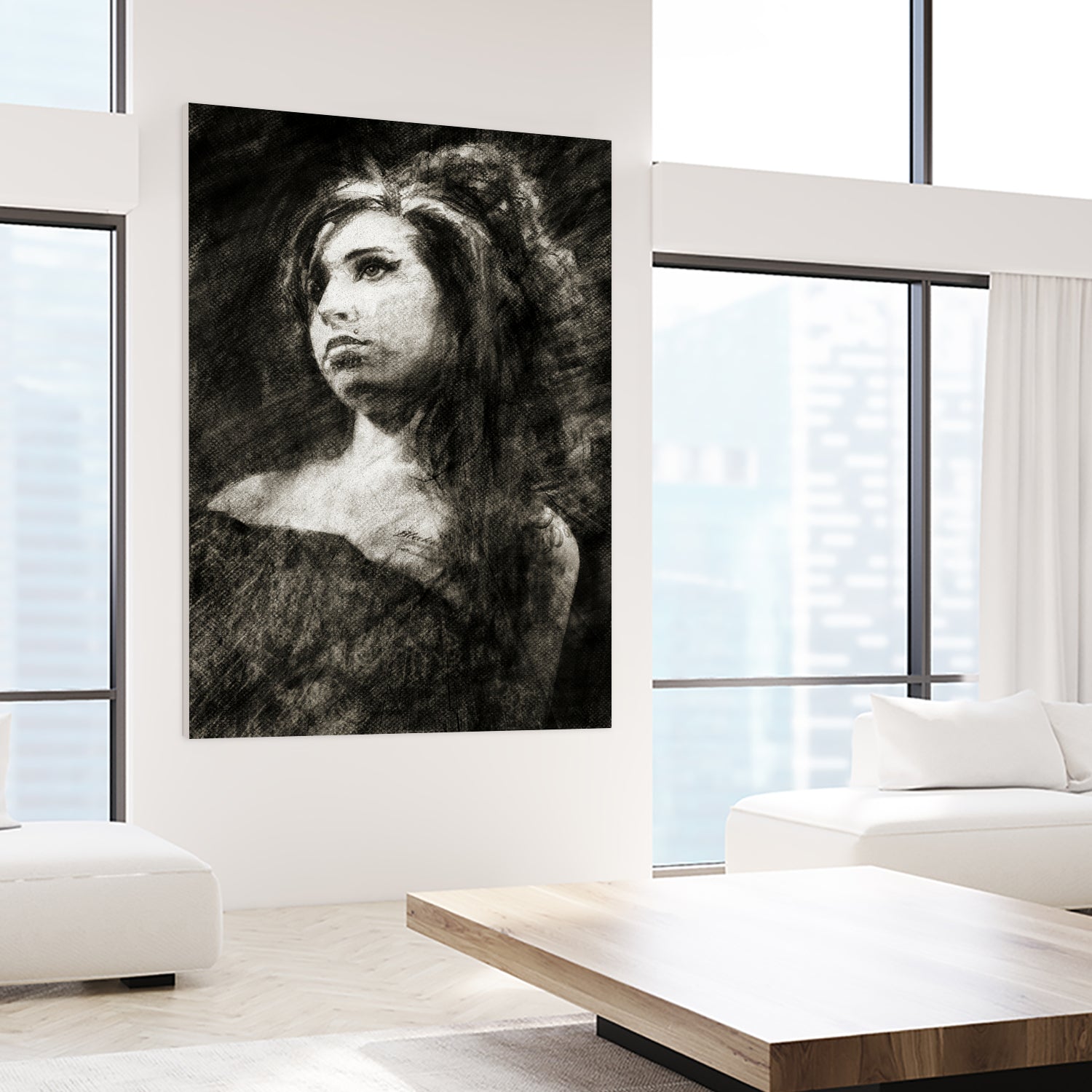 Amy Winehouse by Allan Burch on GIANT ART - black digital drawing