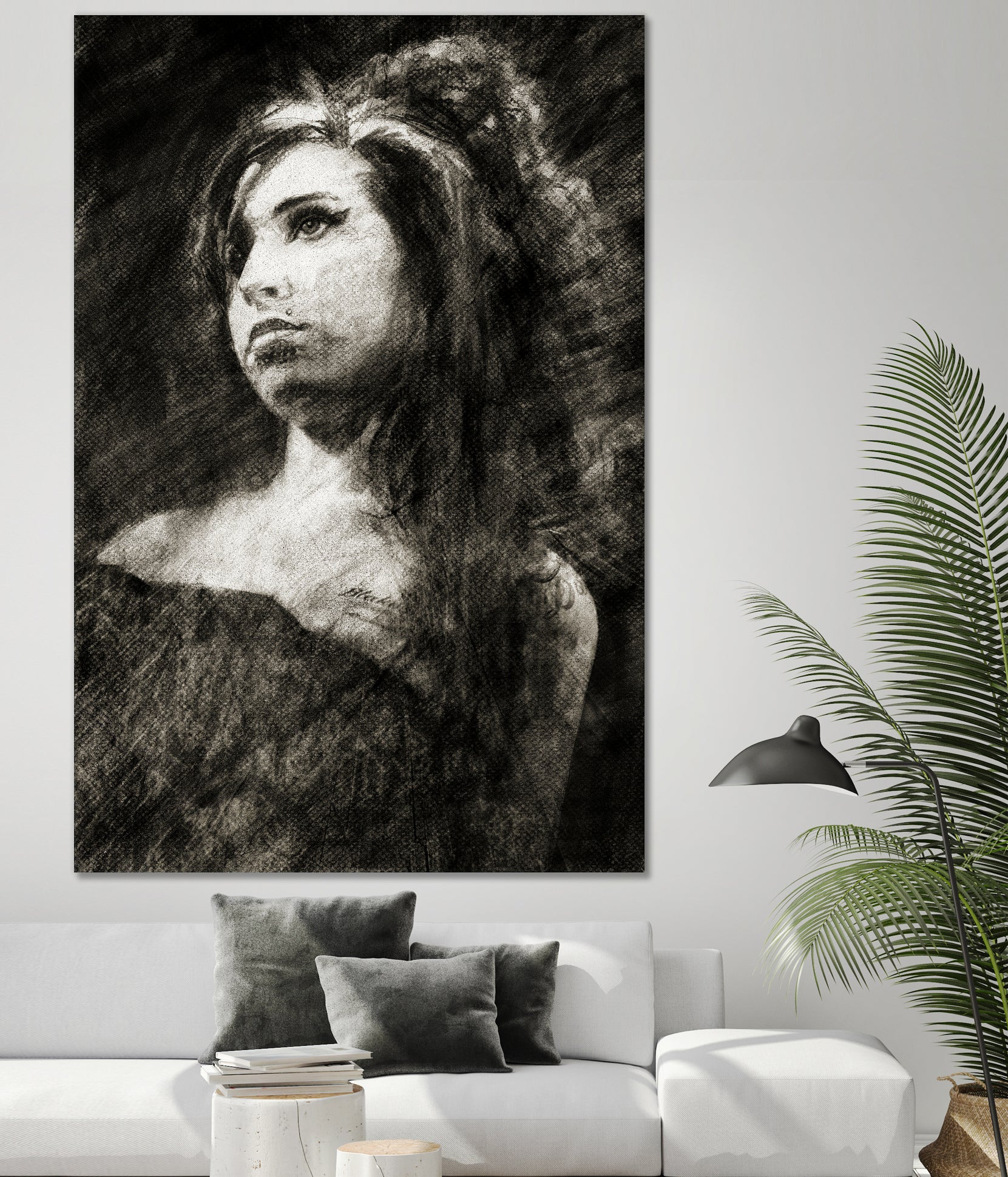 Amy Winehouse by Allan Burch on GIANT ART - black digital drawing