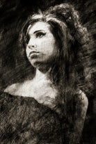 Amy Winehouse by Allan Burch on GIANT ART - black digital drawing