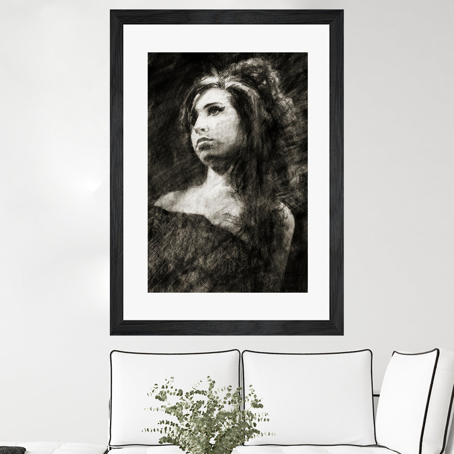 Amy Winehouse by Allan Burch on GIANT ART - black digital drawing