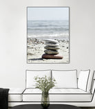 Pebble Balance On The Beach by IOANNA PAPANIKOLAOU on GIANT ART - gray photo illustration