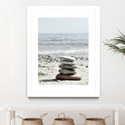 Pebble Balance On The Beach by IOANNA PAPANIKOLAOU on GIANT ART - gray photo illustration