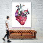 Superstar Heart by Bianca Green on GIANT ART - fuchsia mixed media