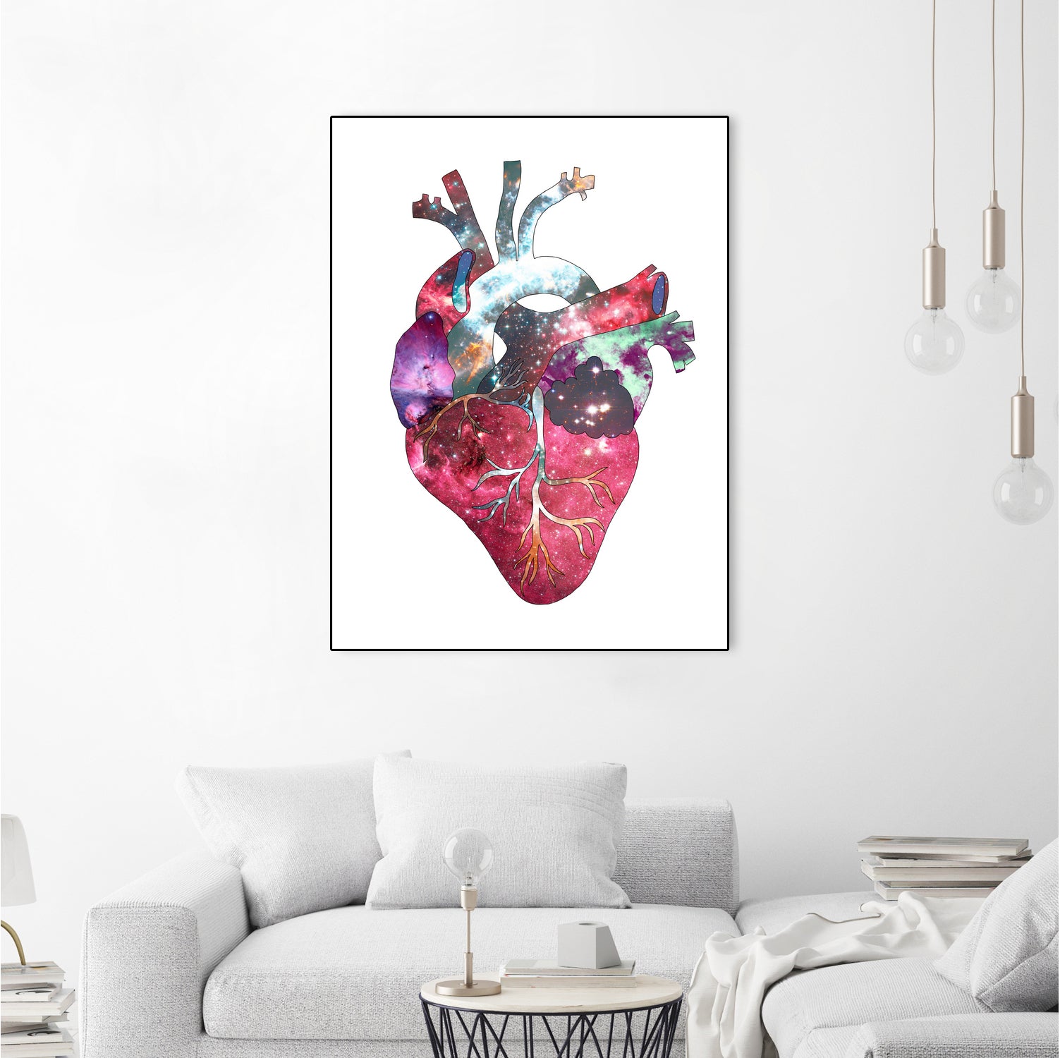 Superstar Heart by Bianca Green on GIANT ART - fuchsia mixed media