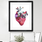 Superstar Heart by Bianca Green on GIANT ART - fuchsia mixed media