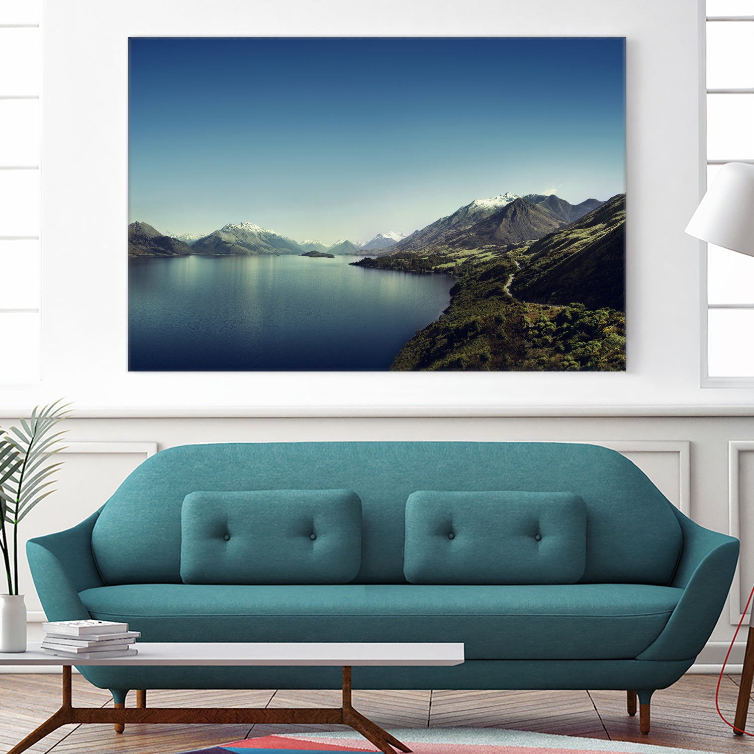 On my way to Glenorchy (Things happened to me) by José Manuel Ríos Valiente on GIANT ART - blue photo illustration