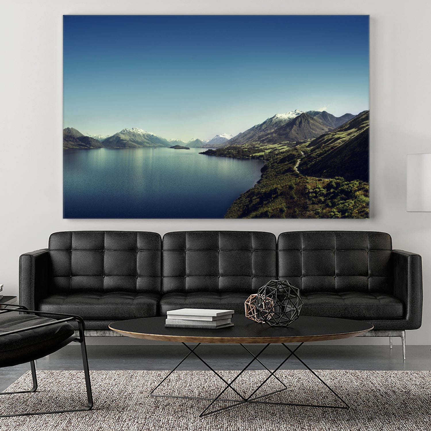 On my way to Glenorchy (Things happened to me) by José Manuel Ríos Valiente on GIANT ART - blue photo illustration