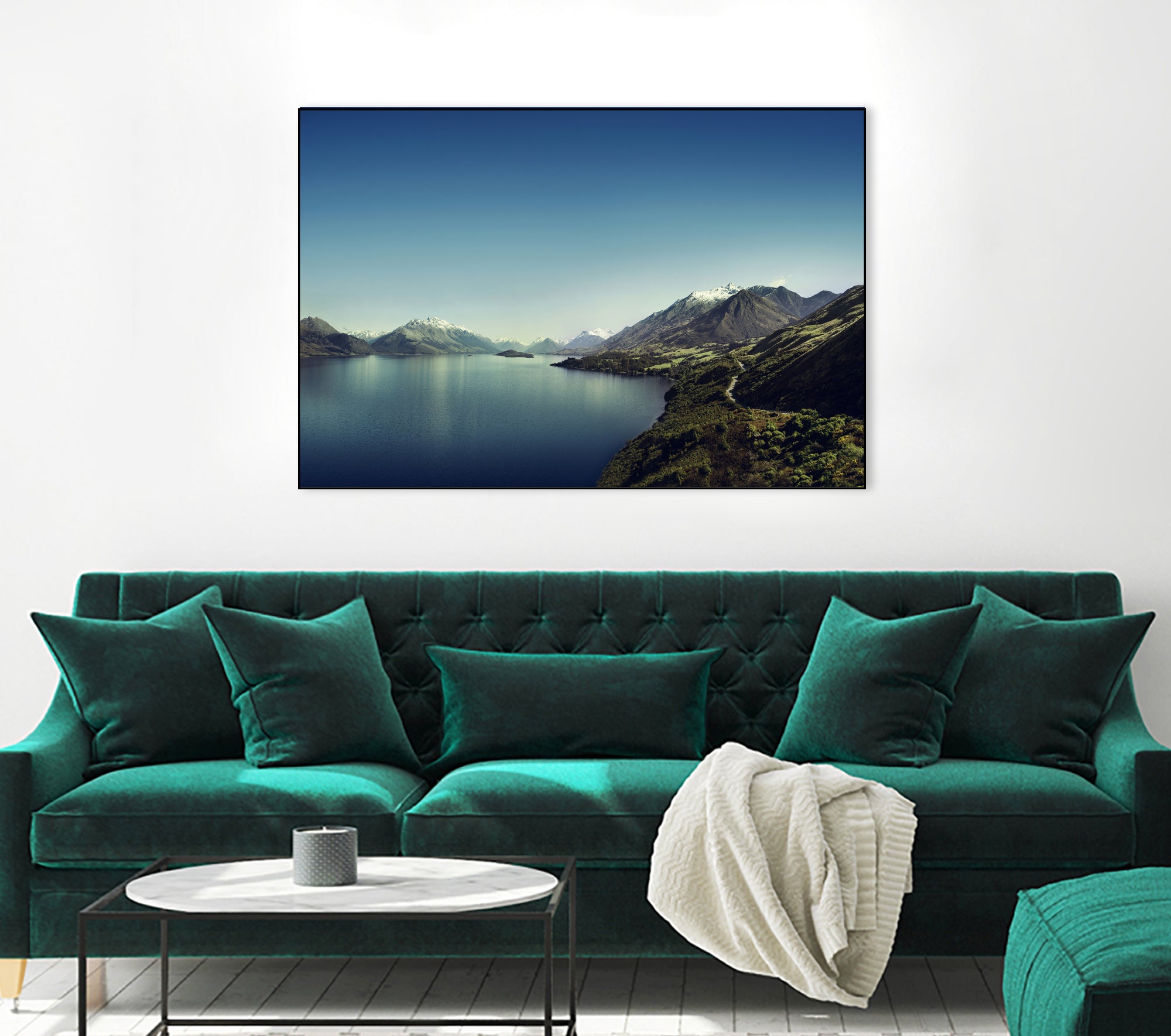 On my way to Glenorchy (Things happened to me) by José Manuel Ríos Valiente on GIANT ART - blue photo illustration