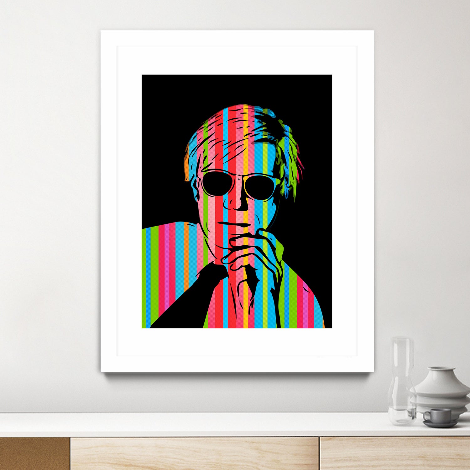 Andy Warhol | Dark | Pop Art by William Cuccio on GIANT ART - black digital drawing