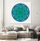 Mandala Aqua by Georgi Zhelyazkov on GIANT ART - blue vector illustration