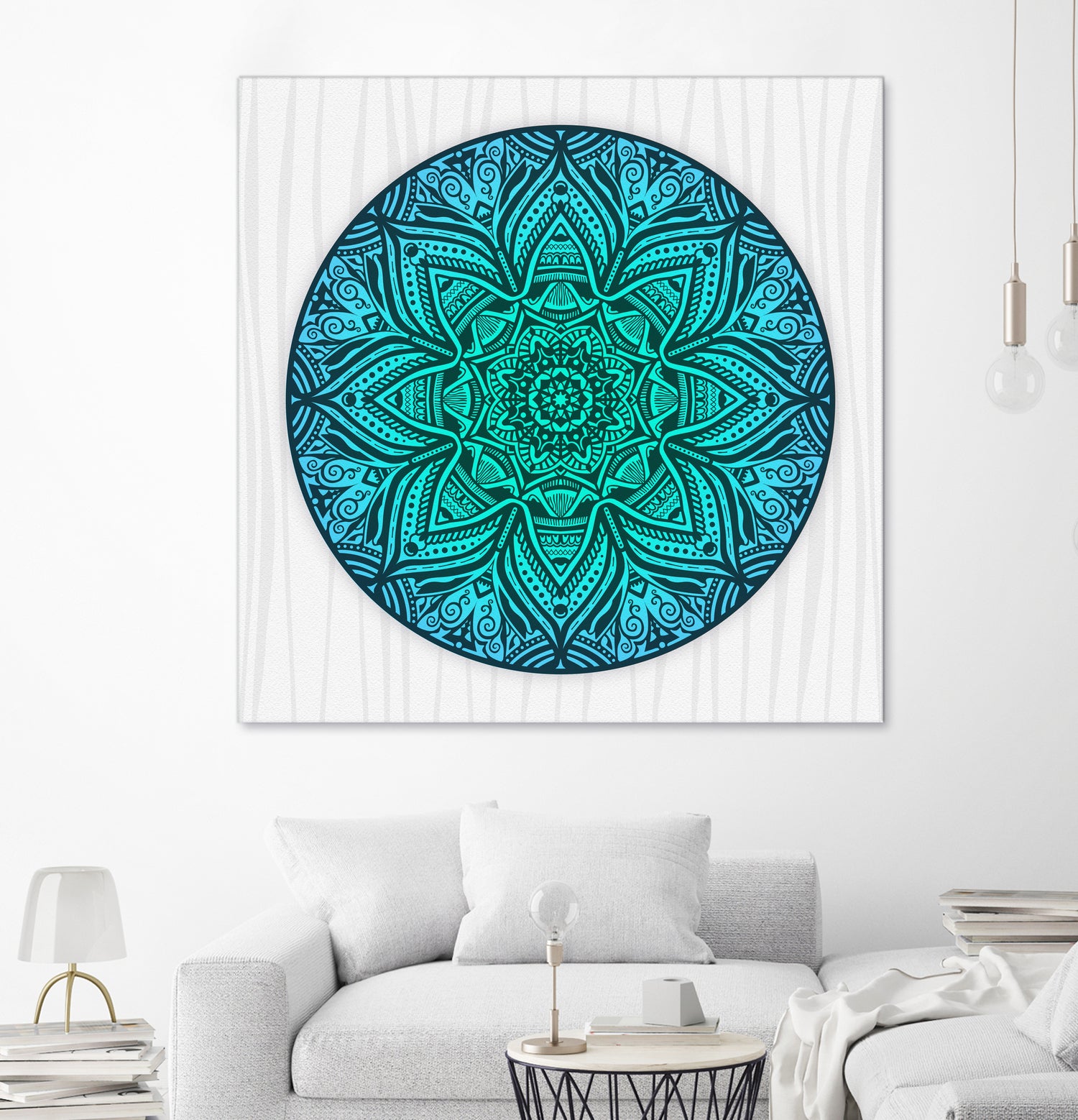 Mandala Aqua by Georgi Zhelyazkov on GIANT ART - blue vector illustration