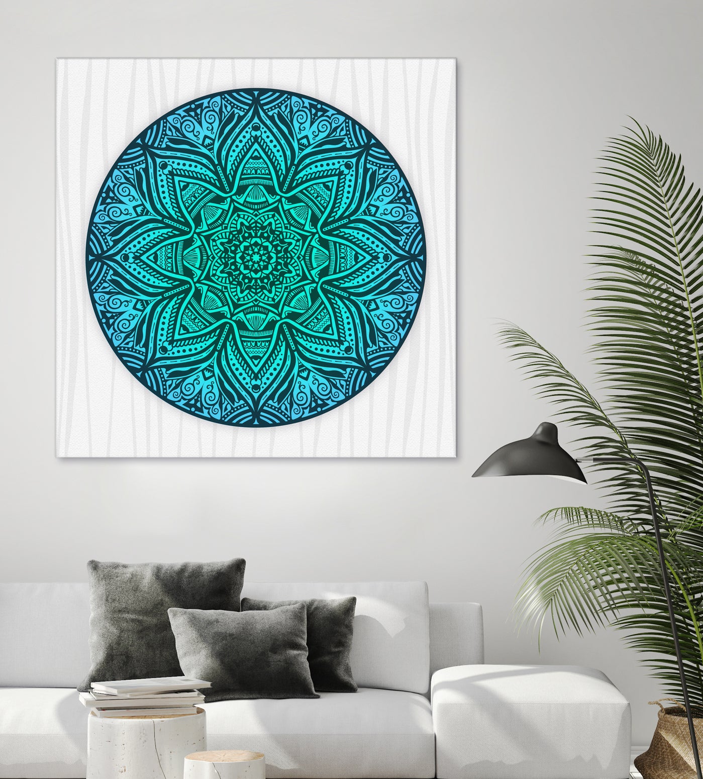 Mandala Aqua by Georgi Zhelyazkov on GIANT ART - blue vector illustration