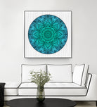 Mandala Aqua by Georgi Zhelyazkov on GIANT ART - blue vector illustration