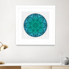 Mandala Aqua by Georgi Zhelyazkov on GIANT ART - blue vector illustration