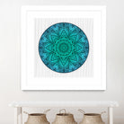 Mandala Aqua by Georgi Zhelyazkov on GIANT ART - blue vector illustration