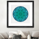 Mandala Aqua by Georgi Zhelyazkov on GIANT ART - blue vector illustration