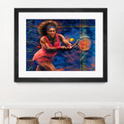 Serena Williams by Allan Burch on GIANT ART - blue digital painting