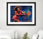 Serena Williams by Allan Burch on GIANT ART - blue digital painting