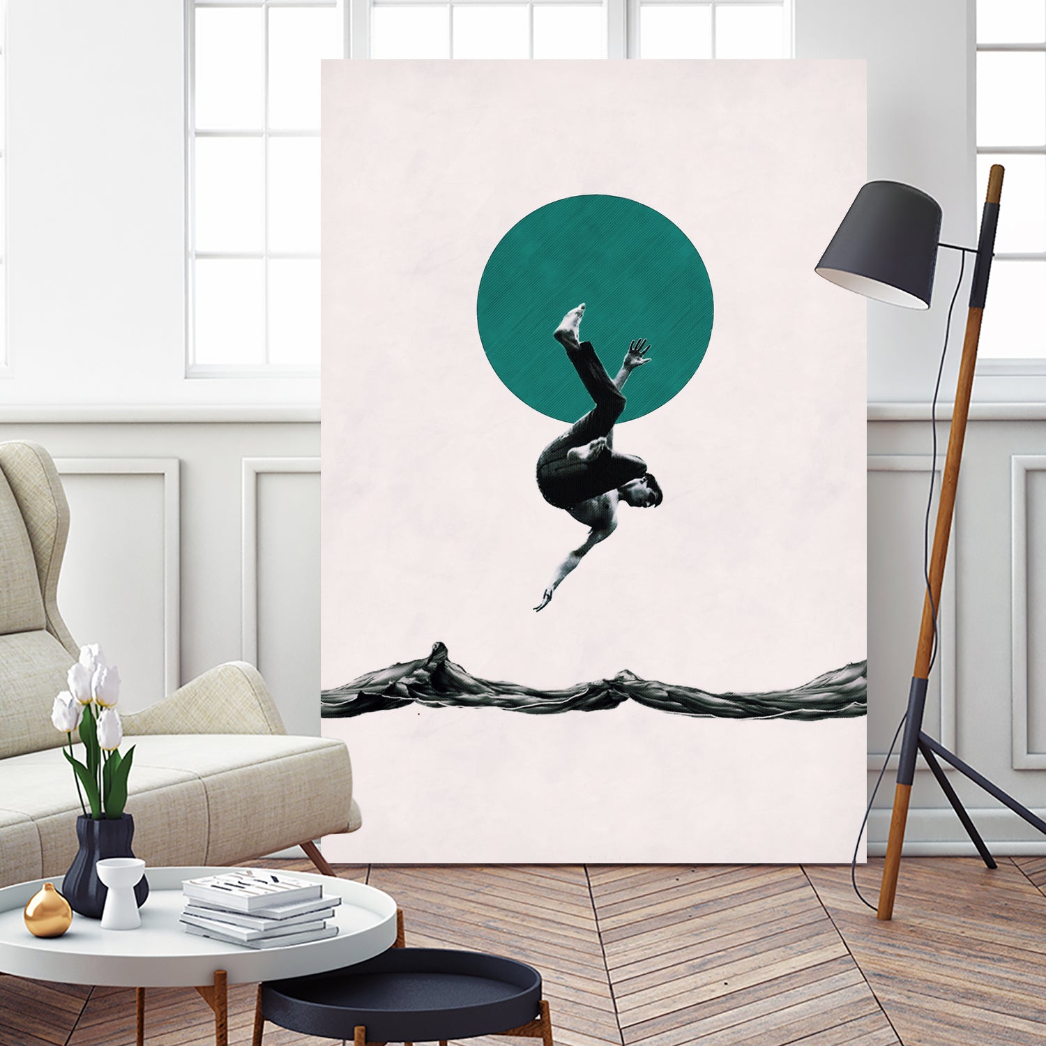 Falling with style by Menelaos Trompoukis on GIANT ART - white digital painting