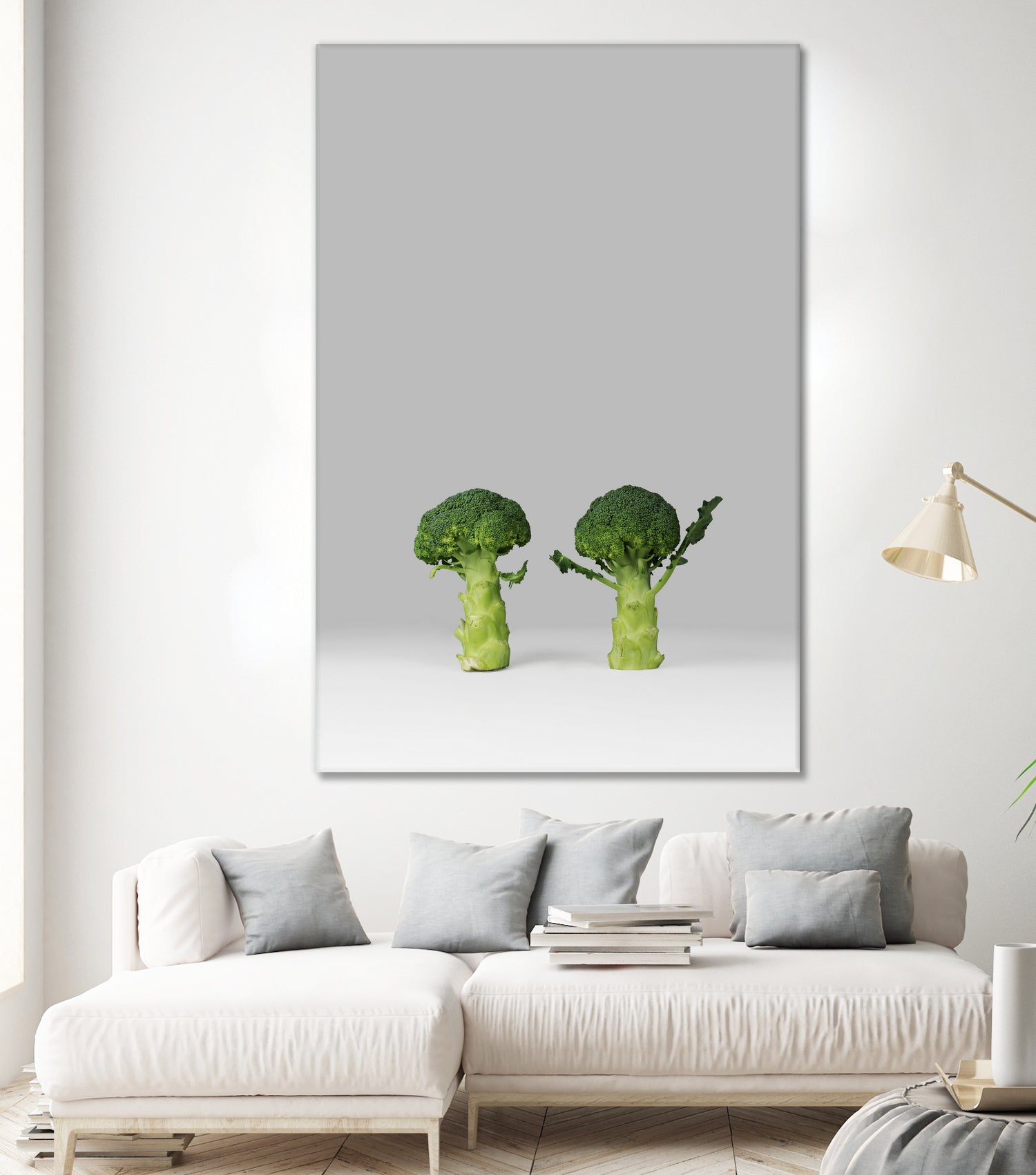 Arguing Broccolis by Anders Wasser on GIANT ART - gray photo illustration