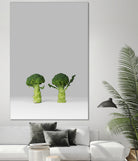 Arguing Broccolis by Anders Wasser on GIANT ART - gray photo illustration